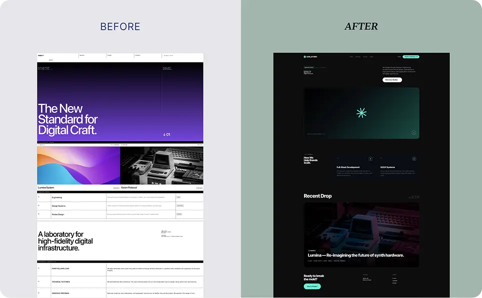 Software design case study — before-and-after onboarding redesign