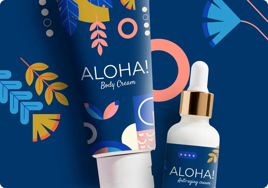 duck.design subscription project — ALOHA cosmetics packaging design