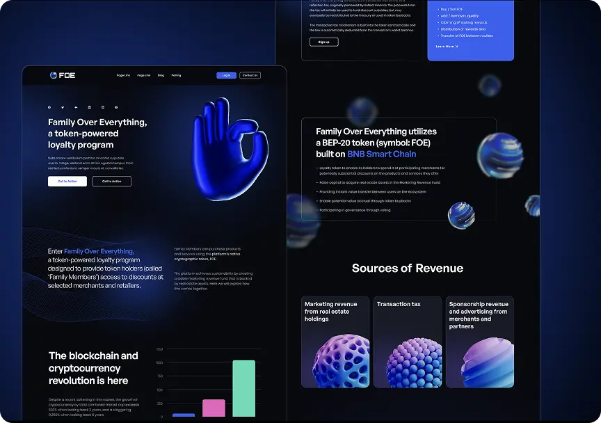 duck.design subscription project — FOE crypto website