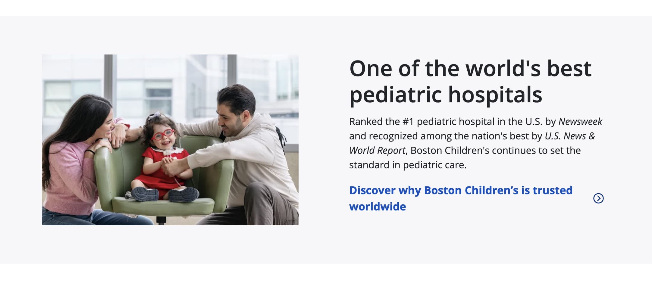 Boston Children’s Hospital homepage