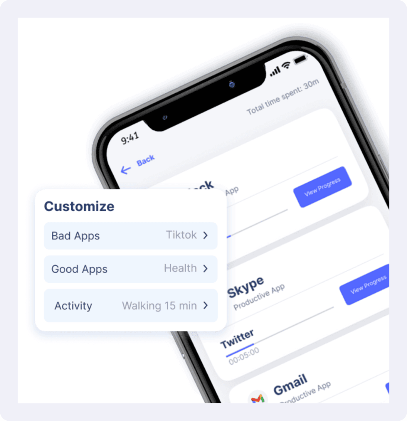 Logitech SmartHabits app interface