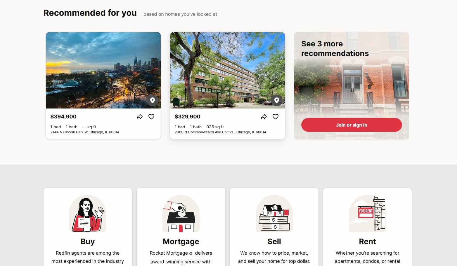 Redfin recommendations