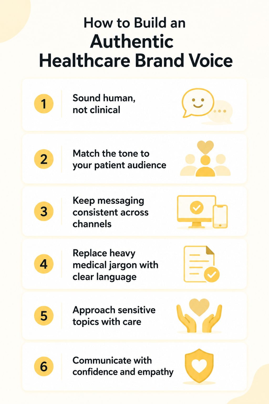 how to build an authentic healthcare brand voice