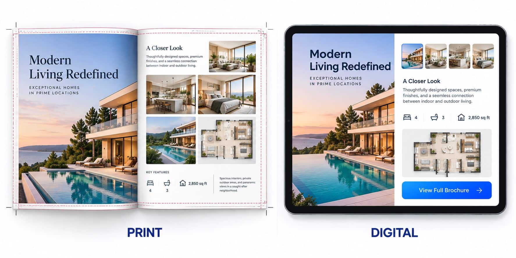 print vs digital real estate ad